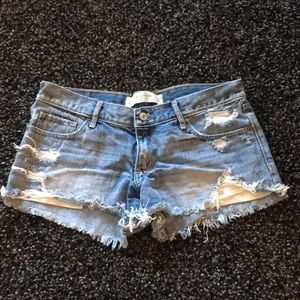 A&F Distressed Jean Shorts